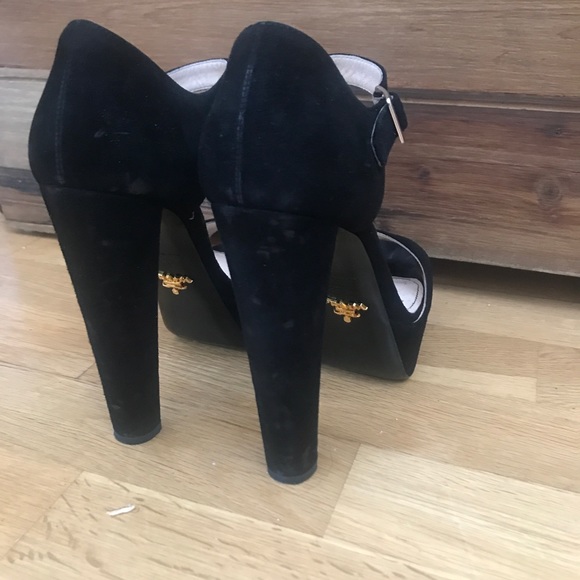 REAL Prada black suede platforms. 6.5 or 7 - Picture 12 of 16